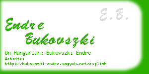 endre bukovszki business card